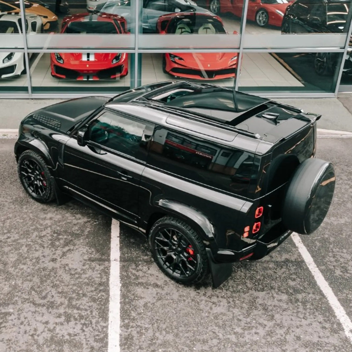 Gloss Black Exterior Styling Pack for Land Rover Defender 90 (L663), view 14