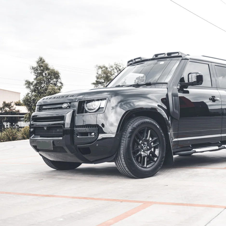 Gloss Black Front A-Frame Grille Guard for Land Rover Defender 90, 110 and 130 (L663), view 10