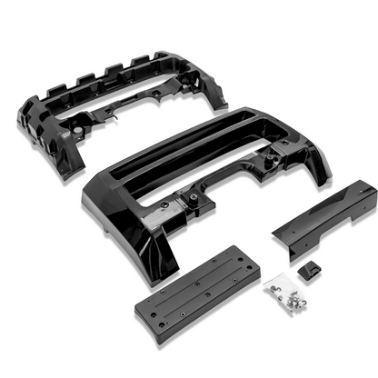 Gloss Black Front A-Frame Grille Guard for Land Rover Defender 90, 110 and 130 (L663), view 4