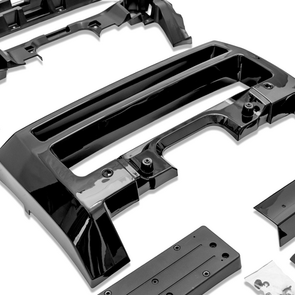 Gloss Black Front A-Frame Grille Guard for Land Rover Defender 90, 110 and 130 (L663), view 5