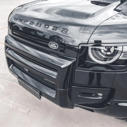 Gloss Black Front A-Frame Grille Guard for Land Rover Defender 90, 110 and 130 (L663), view 9