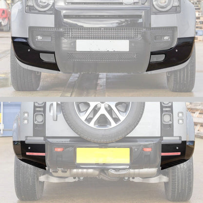 Gloss Black Front and Rear Bumper Corner Trim Kit for Land Rover Defender 90, 110 and 130 (L663), view 2