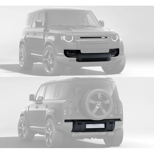 Gloss Black Front and Rear Bumper Trim Kit for Land Rover Defender 90, 110 and 130 (L663), view 2