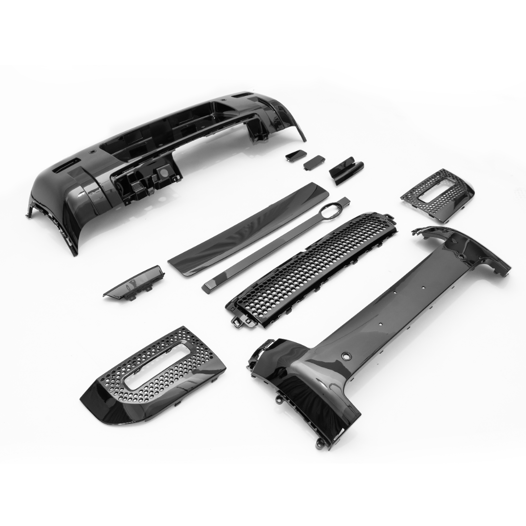 Gloss Black Front and Rear Bumper Trim Kit for Land Rover Defender 90, 110 and 130 (L663), view 4