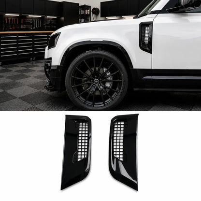 Gloss Black Replacement Side Fender Vents for Land Rover Defender 90, 110 and 130 (L663), view 7