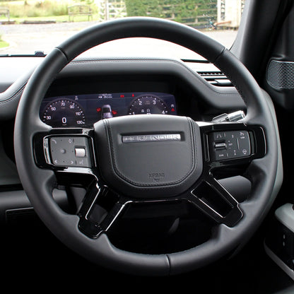 Gloss Black Replacement Steering Wheel Trim for Land Rover Defender 90, 110 and 130 (L663)