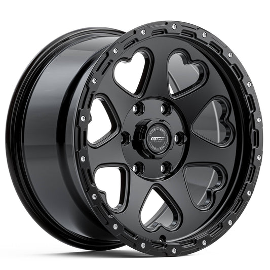 GT Form Hearts SUV Gloss Black 17x9 6x139.7 wheel for Toyota Prado 250 and Lexus GX550