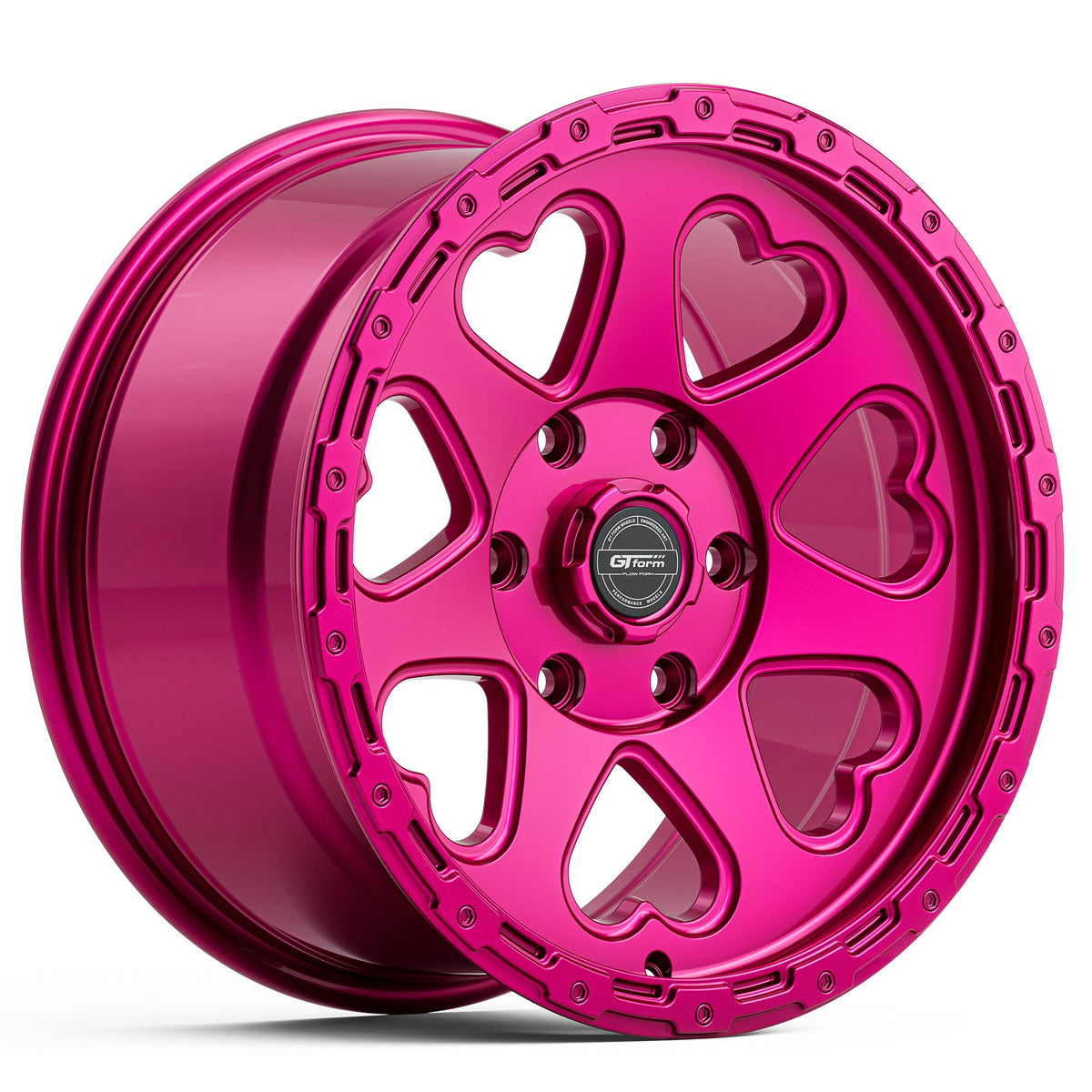 GT Form Hearts SUV Hot Pink 17x9 6x139.7 wheel for Toyota Prado 250 and Lexus GX550