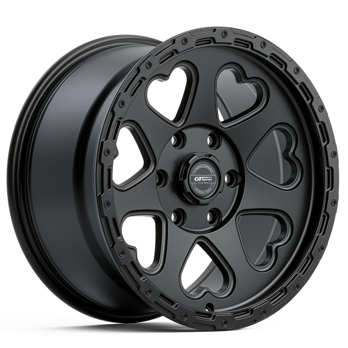 GT Form Hearts SUV Satin Black 17x9 wheel for KGM SsangYong Musso and Rexton