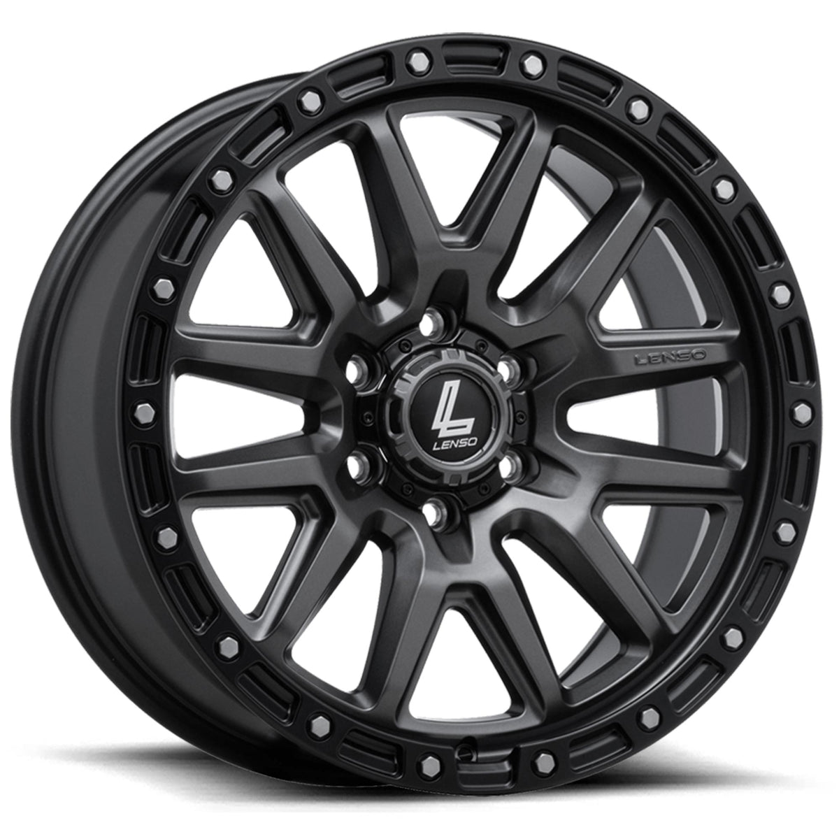 Lenso Marvel Graphite Grey 17x9 6x139.7 wheel for Toyota Prado 250 and Lexus GX550
