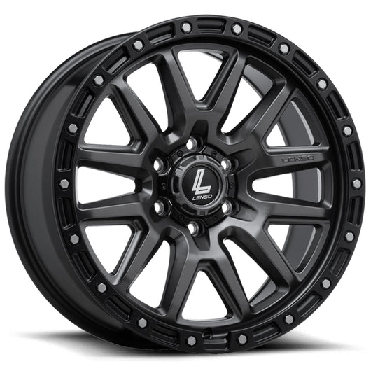 Lenso Marvel Graphite Grey 18x9 6x139.7 wheel for Toyota Prado 250 and Lexus GX550