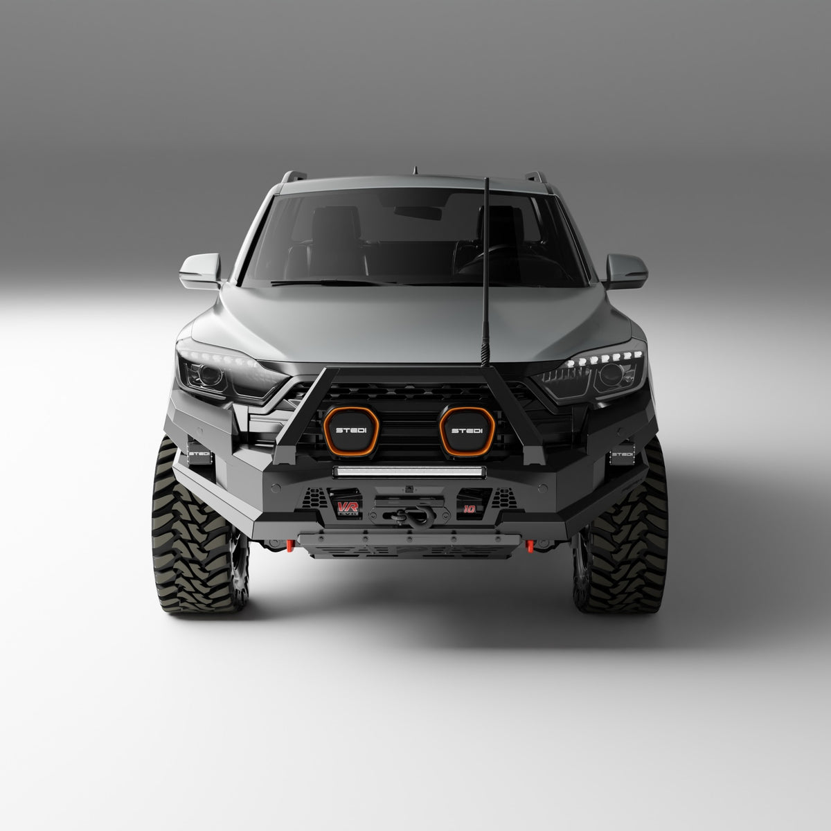 PEAK M1 NightHawk Steel Bull Bar (Single Loop) for KGM SsangYong Musso, view 10