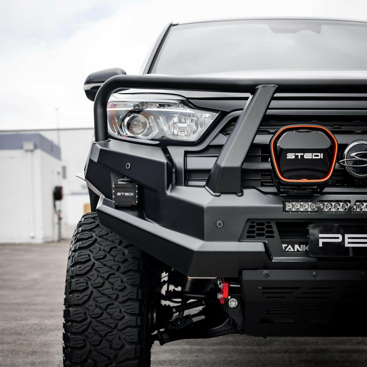 PEAK M1 NightHawk Steel Bull Bar (Triple Loop) for KGM SsangYong Musso, view 21