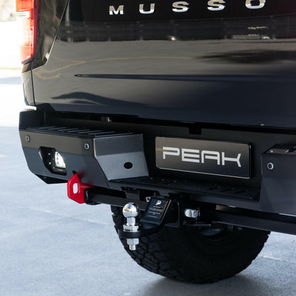 PEAK Nighthawk Steel Rear Bumper with 3500kg Tow Bar for KGM SsangYong Musso, view 5
