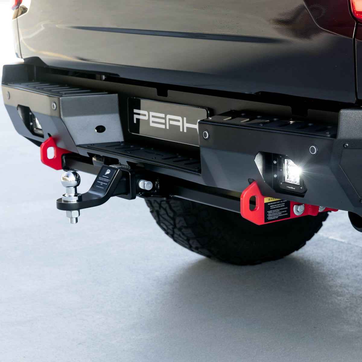 PEAK Nighthawk Steel Rear Bumper with 3500kg Tow Bar for KGM SsangYong Musso, view 9