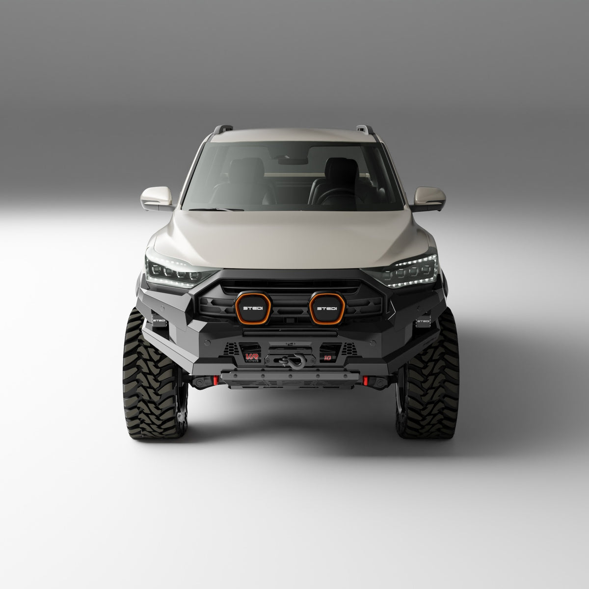 PEAK R1 NightHawk No Loop Steel Bull Bar for KGM SsangYong Musso Ultimate 2025+, view 9