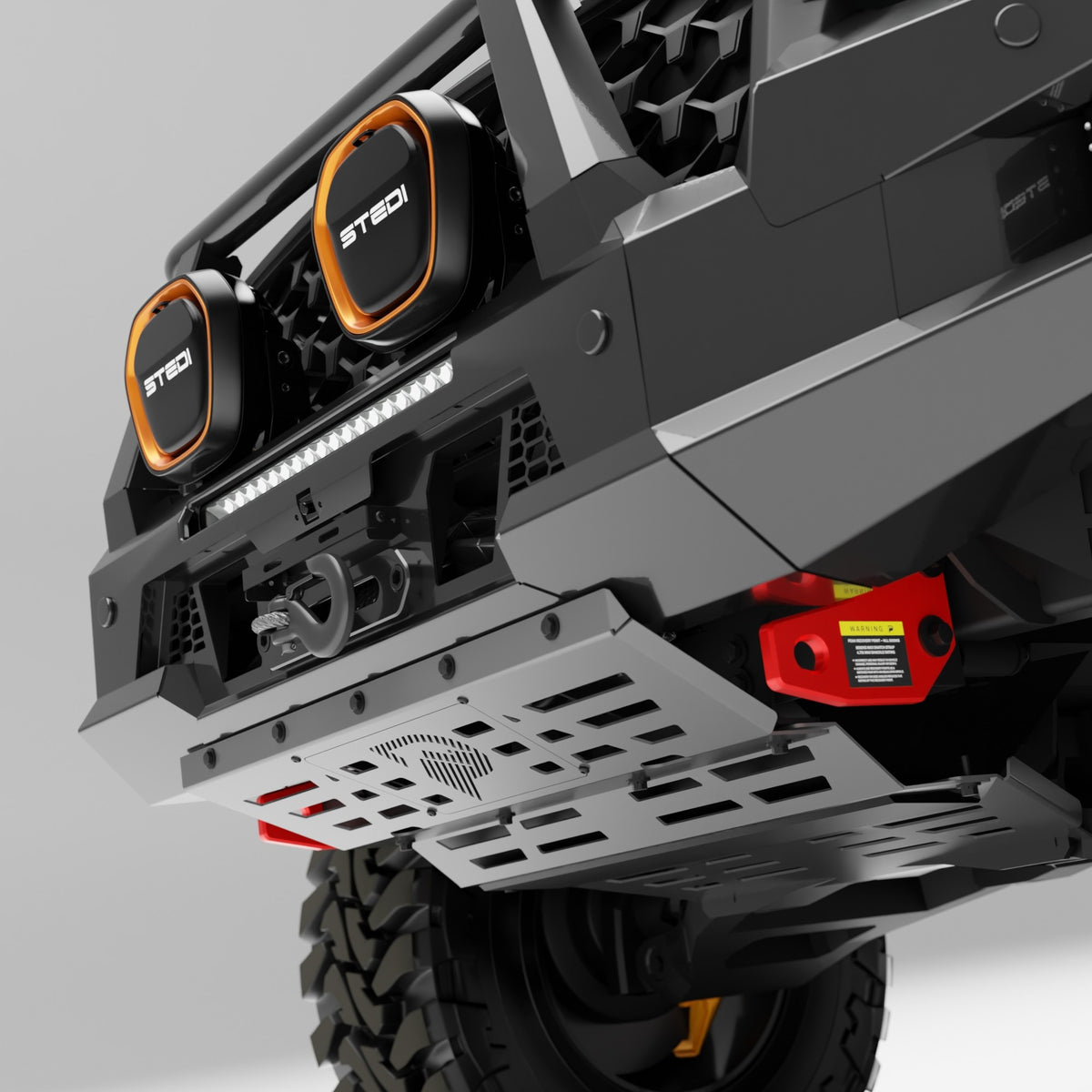 PEAK R1 NightHawk Steel Bull Bar (No Loop) for KGM SsangYong Rexton, view 16
