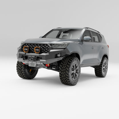 PEAK R1 NightHawk Steel Bull Bar (No Loop) for KGM SsangYong Rexton, view 2