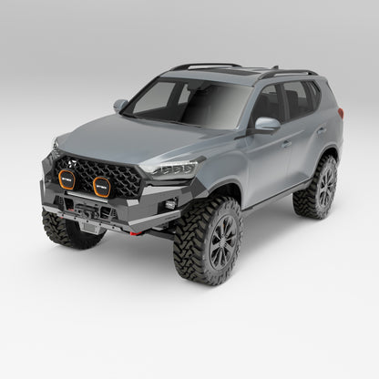 PEAK R1 NightHawk Steel Bull Bar (No Loop) for KGM SsangYong Rexton, view 3