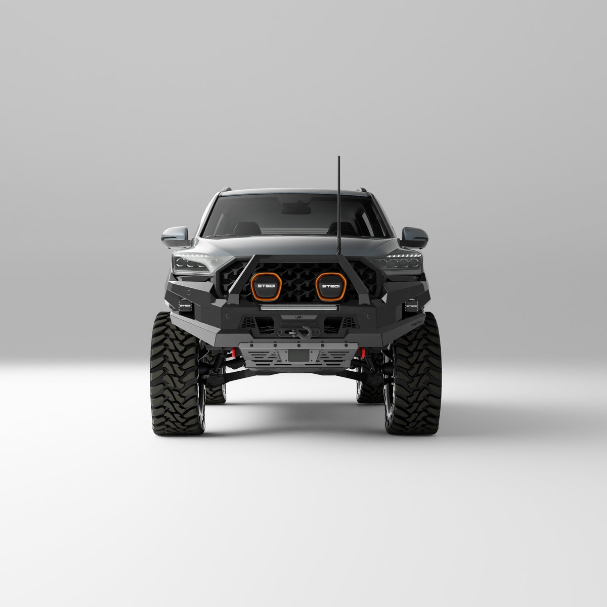 PEAK R1 NightHawk Steel Bull Bar (Single Loop) for KGM SsangYong Rexton, view 10