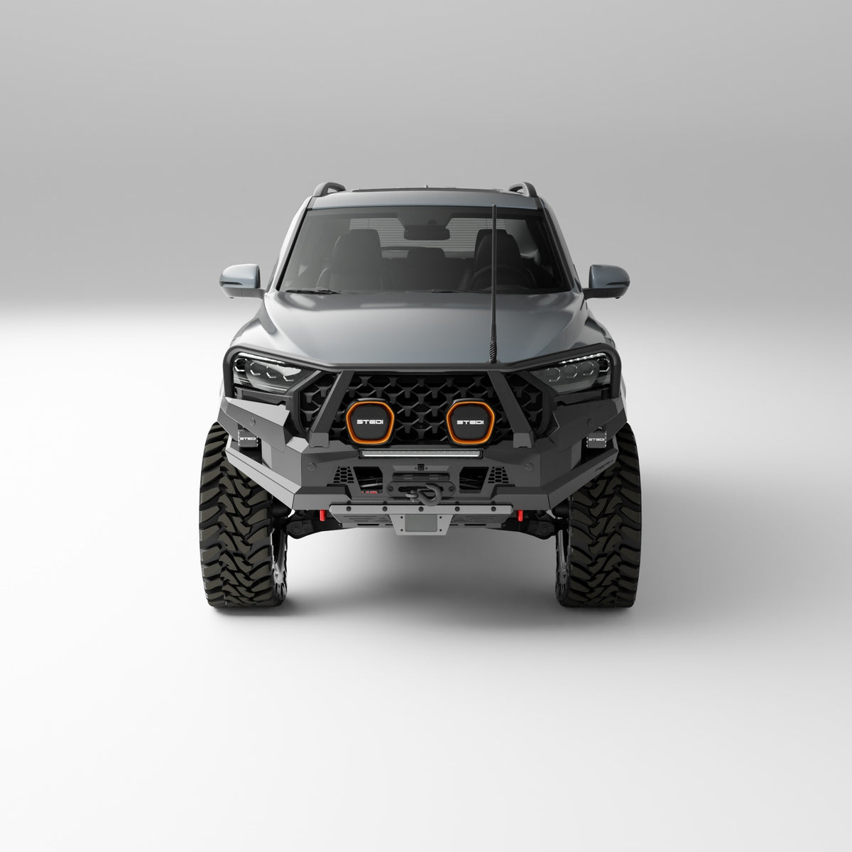 PEAK R1 NightHawk Steel Bull Bar (Triple Loop) for KGM SsangYong Rexton, view 10