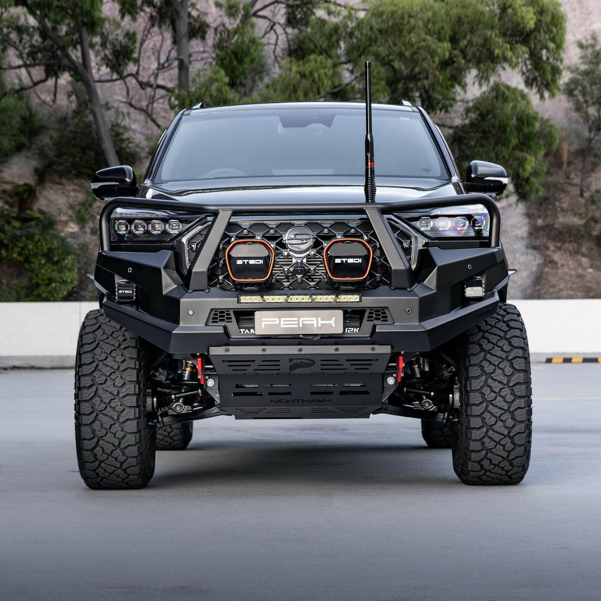 PEAK R1 NightHawk Steel Bull Bar (Triple Loop) for KGM SsangYong Rexton, view 19