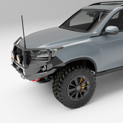 PEAK R1 NightHawk Steel Bull Bar (Triple Loop) for KGM SsangYong Rexton, view 7