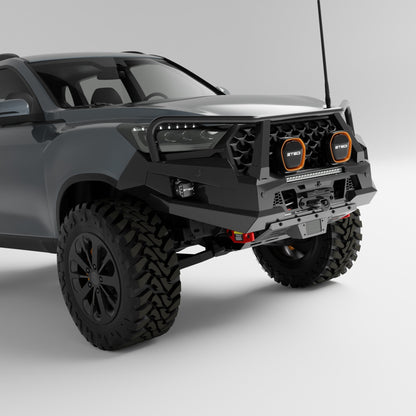PEAK R1 NightHawk Steel Bull Bar (Triple Loop) for KGM SsangYong Rexton, view 8