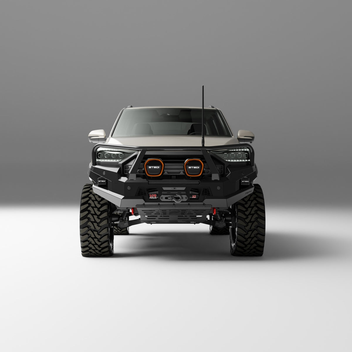PEAK R1 NightHawk Triple Loop Steel Bull Bar for KGM SsangYong Musso Ultimate 2025+, view 10