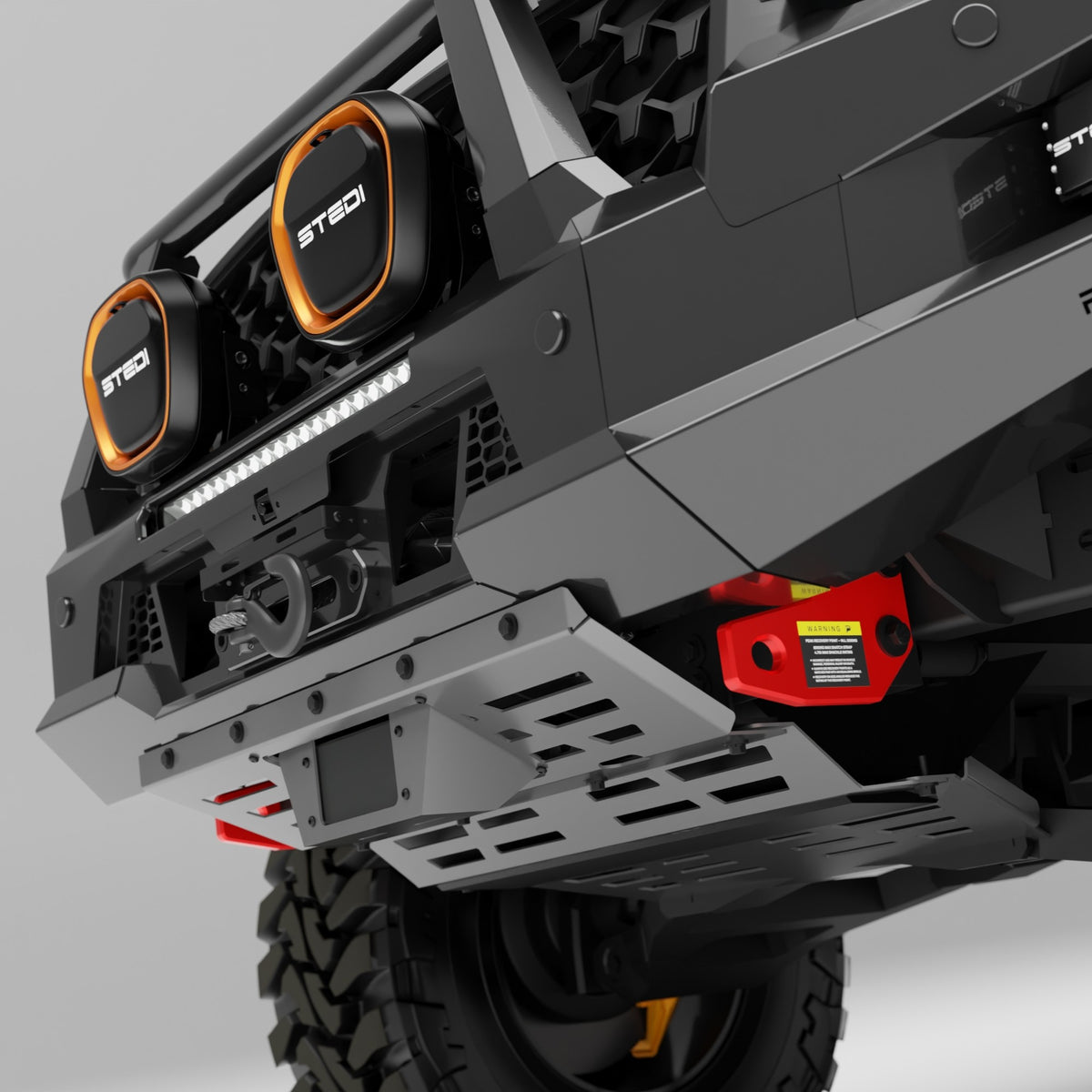 PEAK R1 NightHawk Triple Loop Steel Bull Bar for KGM SsangYong Musso Ultimate 2025+, view 16