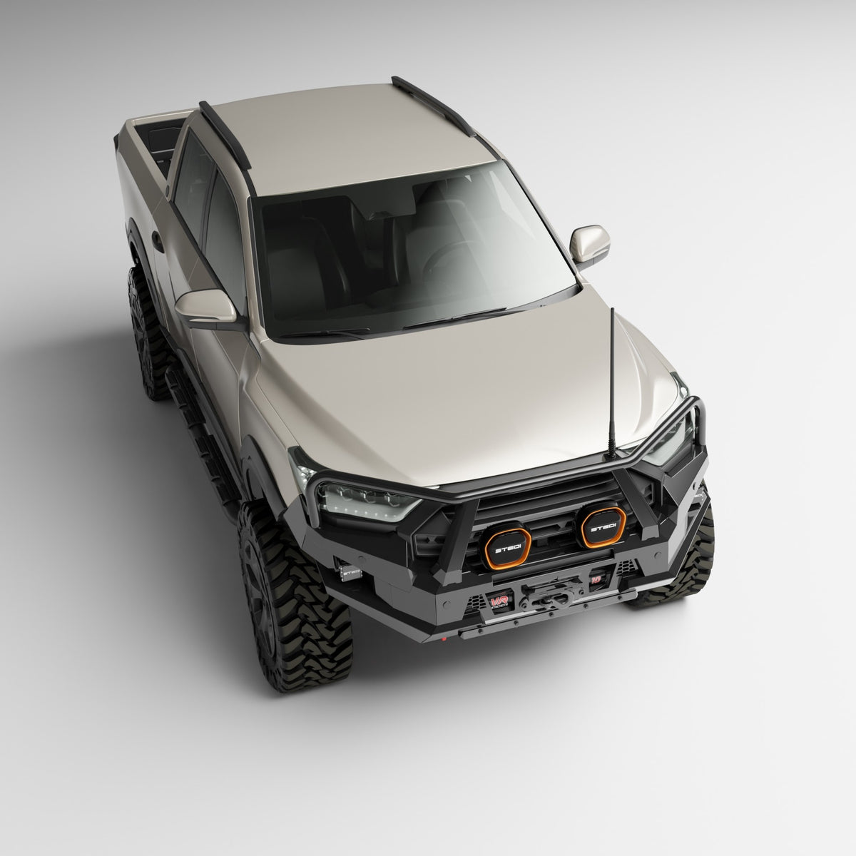 PEAK R1 NightHawk Triple Loop Steel Bull Bar for KGM SsangYong Musso Ultimate 2025+, view 5