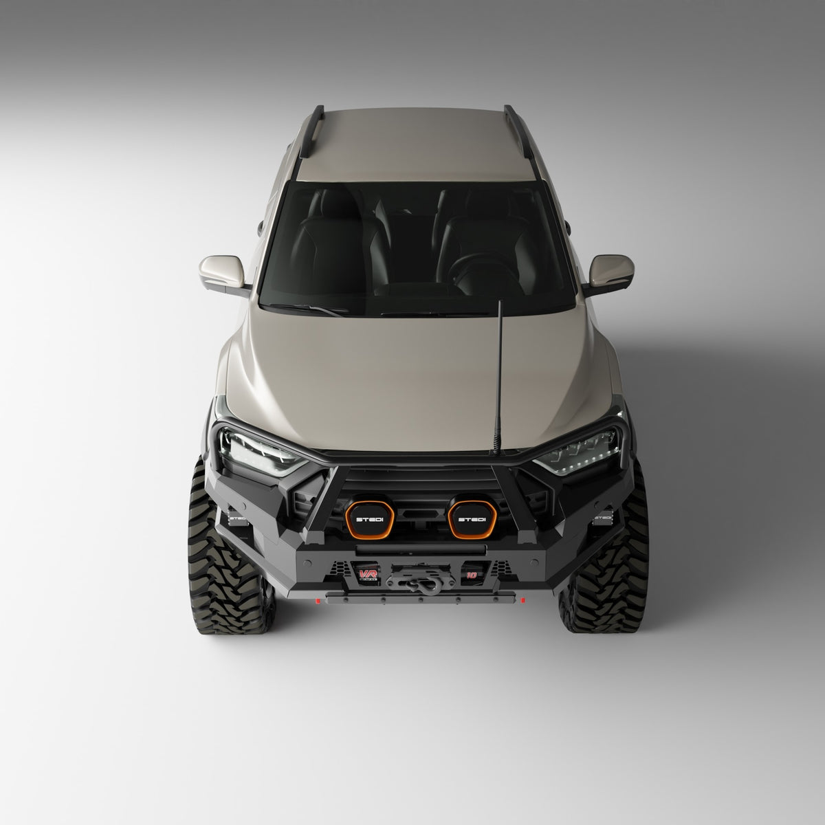 PEAK R1 NightHawk Triple Loop Steel Bull Bar for KGM SsangYong Musso Ultimate 2025+, view 8