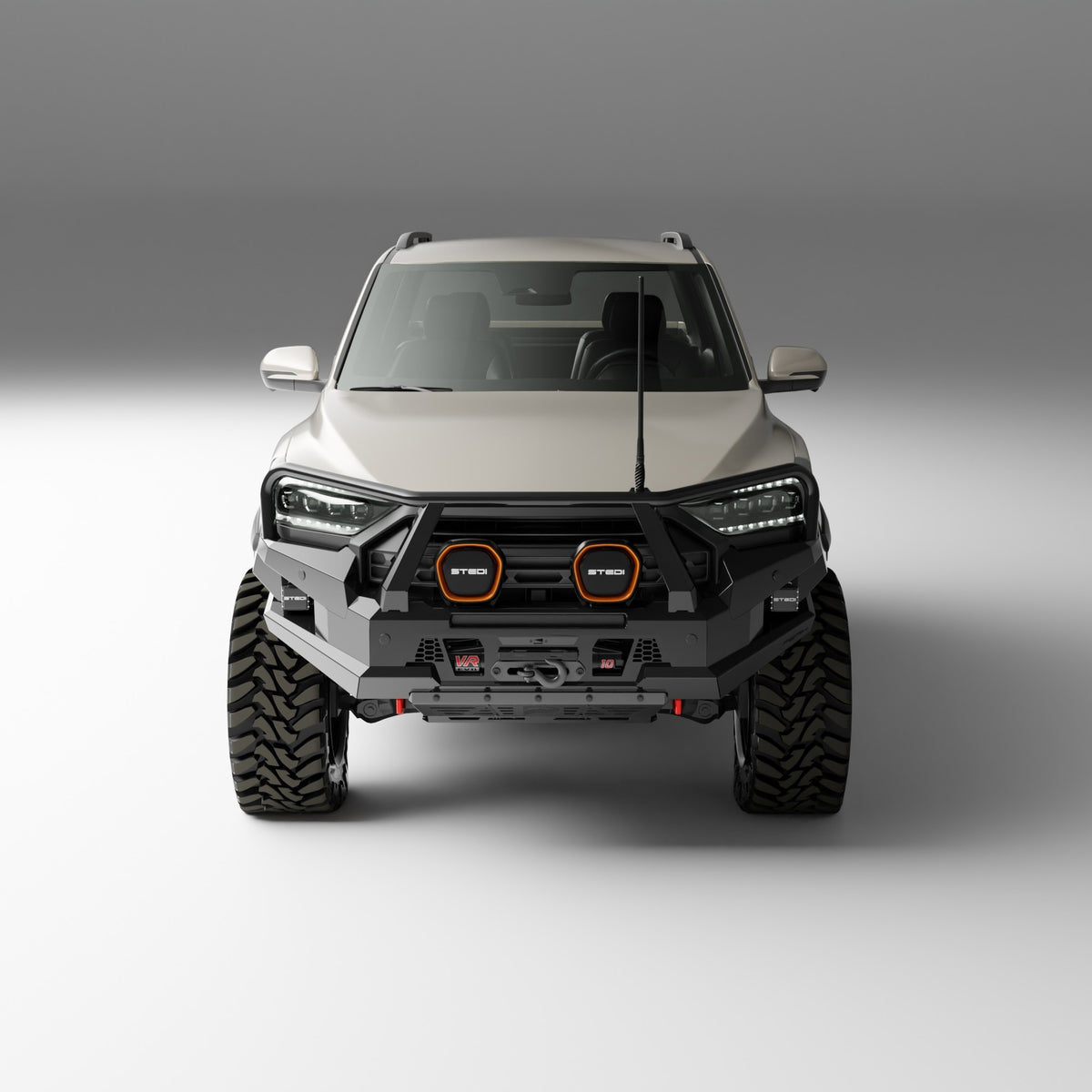 PEAK R1 NightHawk Triple Loop Steel Bull Bar for KGM SsangYong Musso Ultimate 2025+, view 9