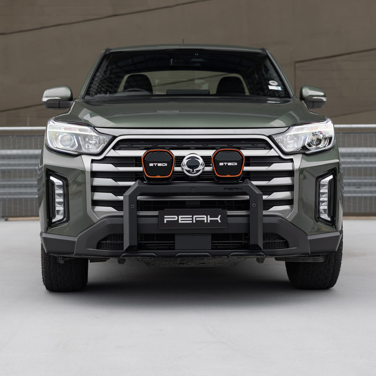 PEAK Steel Nudge Bar for KGM SsangYong Musso 2018+, view 3