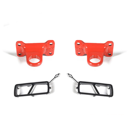 Red Rear Recovery Hooks for Land Rover Defender 90 and 110 (L663), view 2