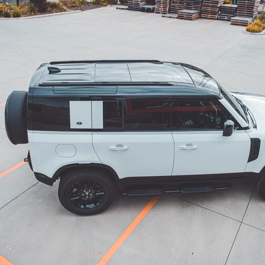Gloss Black Roof Rails for Land Rover Defender 110 (L663), view 6