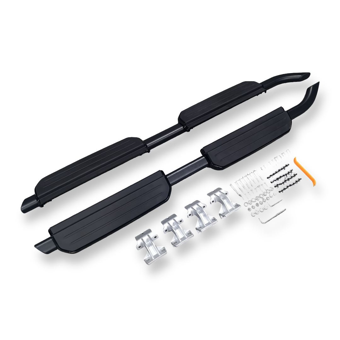 Black Side Steps for Land Rover Defender 110 and 130 (L663), view 2