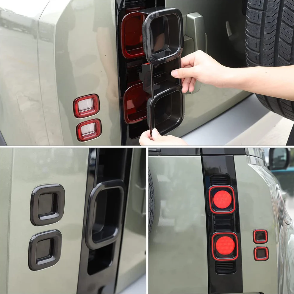 Smoked Tail Light Covers for Land Rover Defender 90, 110 and 130 (L663), view 5