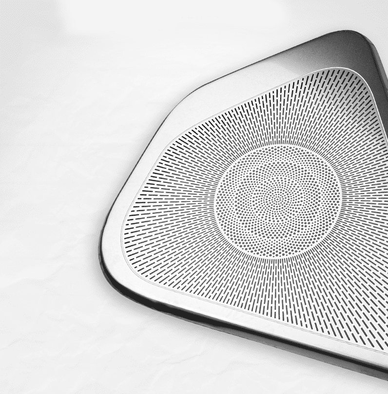 Stainless Steel Door Speaker Covers for KGM SsangYong Rexton, view 2