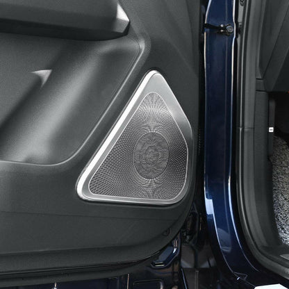 Stainless Steel Door Speaker Covers for KGM SsangYong Rexton, view 3