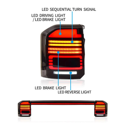 3-Piece LED Tail Lamp Set for Toyota Prado LC250 2024-2025, view 5