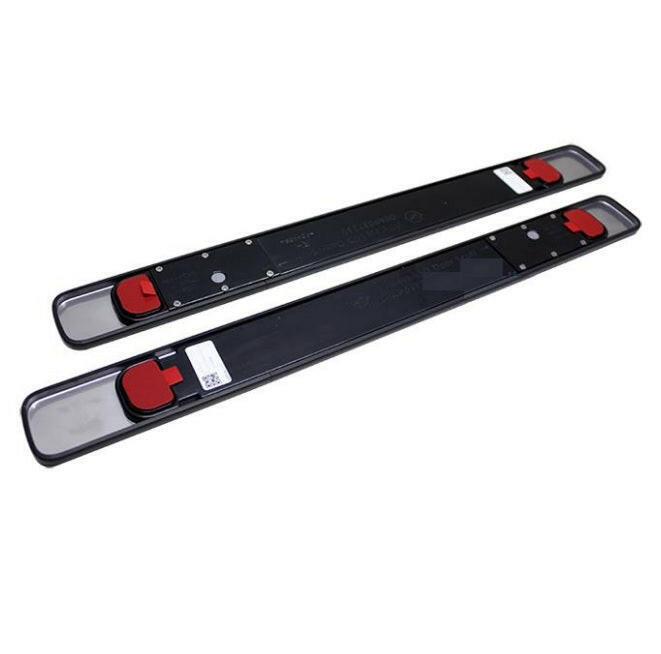 Genuine KGM SsangYong Aluminium 'Khan' Door Scuff Plates (Pair) for Musso, view 2