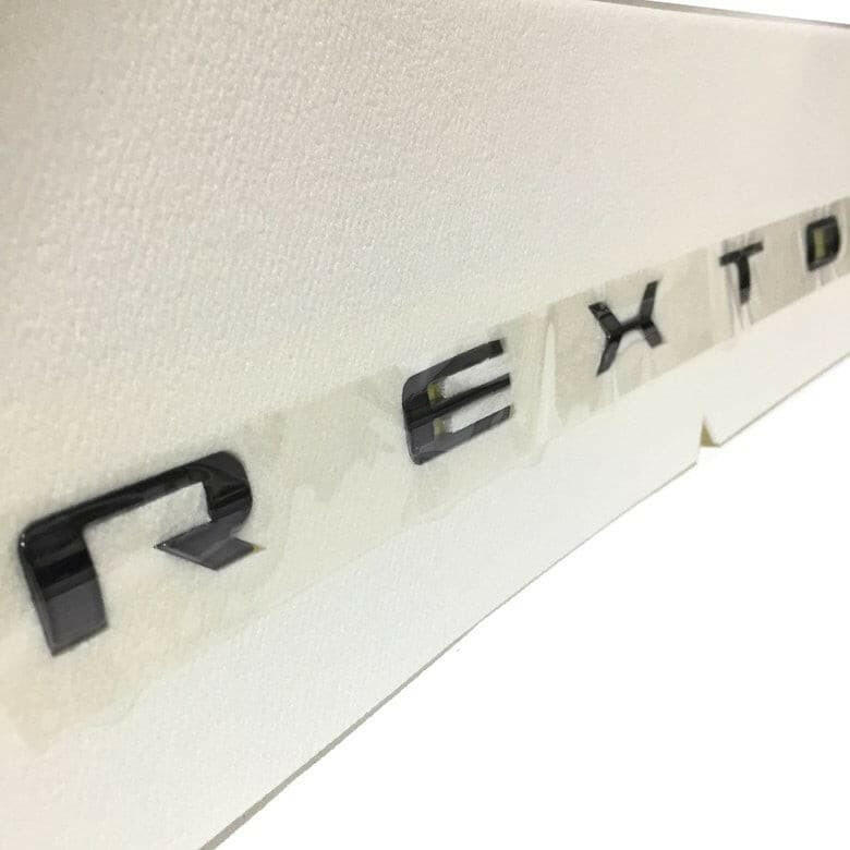 Genuine KGM SsangYong Rear 'REXTON' Badge (Black Edition) for Rexton, view 2