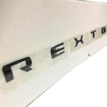Genuine KGM SsangYong Rear 'REXTON' Badge (Black Edition) for Rexton, view 2