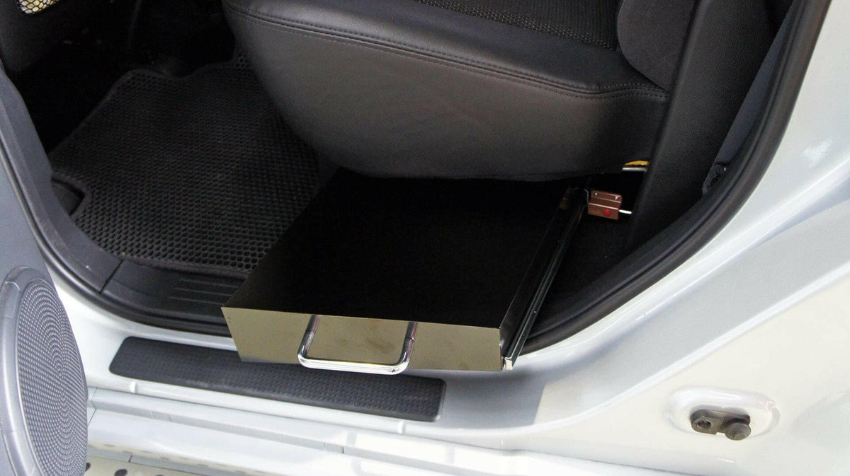 Jintec Rear Under Seat Slide Out Storage Boxes (Pair) for KGM SsangYong Musso, view 7