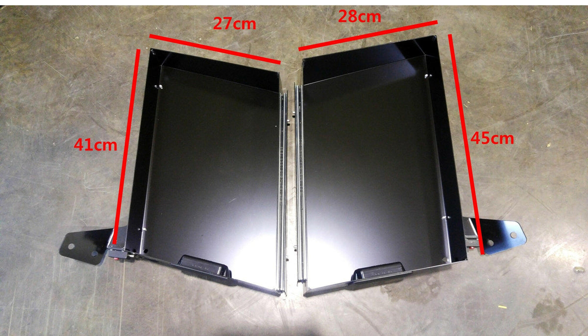 Jintec Rear Under Seat Slide Out Storage Boxes (Pair) for KGM SsangYong Musso, view 9