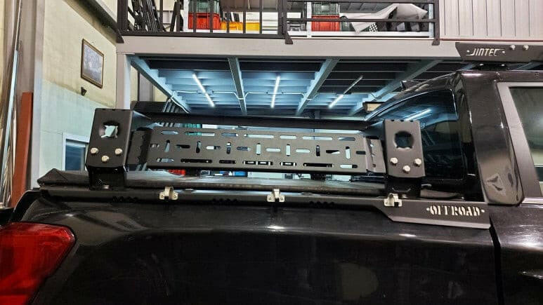 Jintec Stainless Steel Lazer Rack 2 Short Tub Rack System for KGM SsangYong Musso, view 3