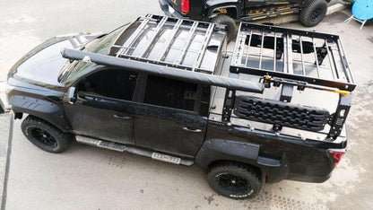 Jintec Stainless Steel Lazer Rack 2 Tall Tub Rack System for KGM SsangYong Musso, view 6