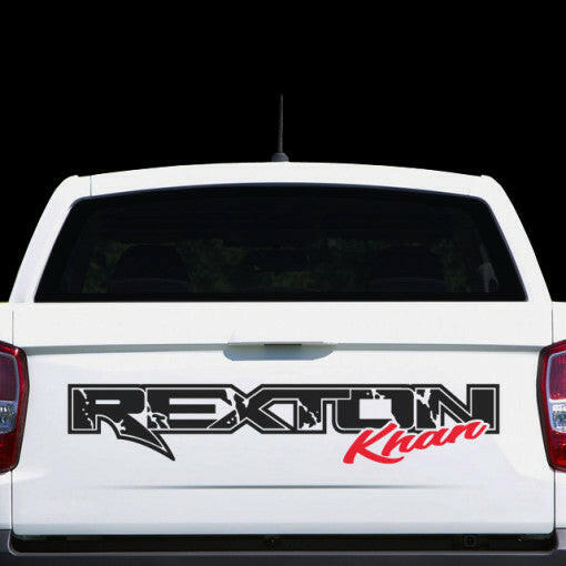 Rear Tailgate 'Rexton' Decal for KGM SsangYong Musso, view 2