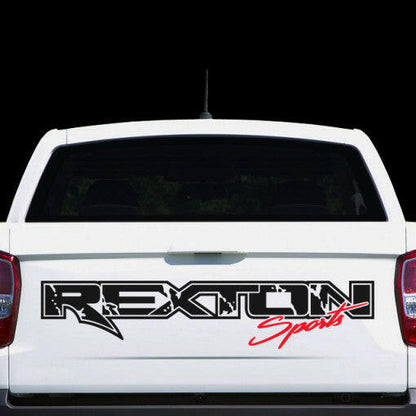 Rear Tailgate 'Rexton' Decal for KGM SsangYong Musso, view 3
